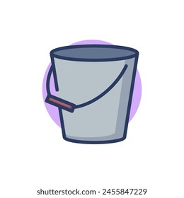 Milk bucket line icon. Can, container, milking cow outline sign. Diary product, farming, organic food concept. Vector illustration for web design and apps