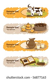 Milk & Cake Illustration