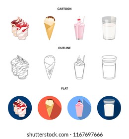 Milk, Calcium, Product, Food .Milk product and sweet set collection icons in cartoon,outline,flat style vector symbol stock illustration web.