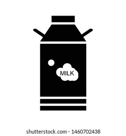 milk can black icon on isolated background