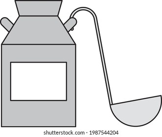 Milk can. Container for carrying milk.