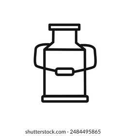 Milk can container icon linear vector graphics sign