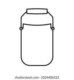 milk can. Milk can for delivered dairy from cow to consumer. Retro milk jug.