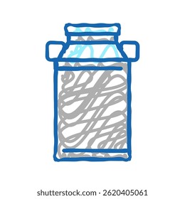 milk can doodle icon sketch vector. milk can sign. isolated symbol illustration