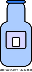 Milk can flat line icon vector illustration design good for element design presentation, ui, poster, banner