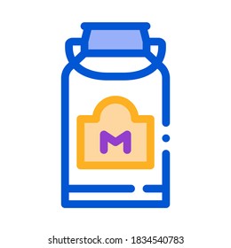 milk can with handle icon vector. milk can with handle sign. color symbol illustration