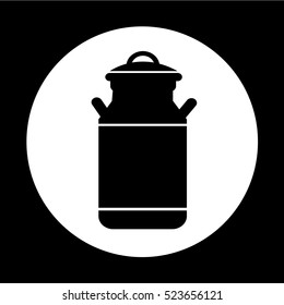 Milk Can Icon Illustration Design