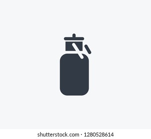 Milk can icon isolated on clean background. Milk can icon concept drawing icon in modern style. Vector illustration for your web mobile logo app UI design.