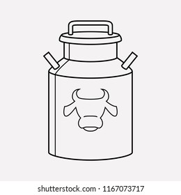 Milk can icon line element. Vector illustration of milk can icon line isolated on clean background for your web mobile app logo design.