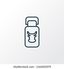 Milk can icon line symbol. Premium quality isolated dairy element in trendy style.