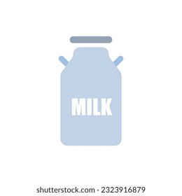 milk can icon on a white background, vector illustration