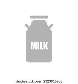 milk can icon on a white background, vector illustration