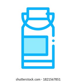 Milk Can Icon Vector. Milk Can Sign. Color Symbol Illustration