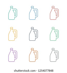 milk can icon white background. Editable line milk can icon from agriculture. Trendy milk can icon for web and mobile.
