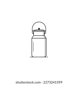 milk can isolated vector graphics