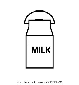 Milk Can Line Icon Stock Vector (Royalty Free) 723133540 | Shutterstock