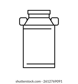 milk can line icon vector. milk can sign. isolated contour symbol black illustration