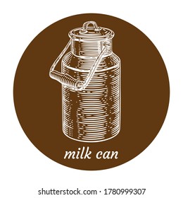 la leche puede arañar. ilustración vectorial.
