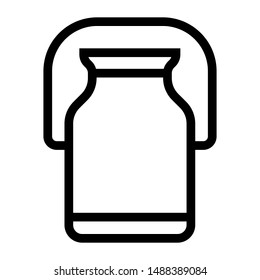 milk can thin line vector icon