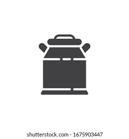 Icono de la leche puede vectorial. signo plano relleno para concepto móvil y diseño web. La leche de aluminio puede glifo icono. Símbolo, ilustración del logotipo. Gráficos vectoriales