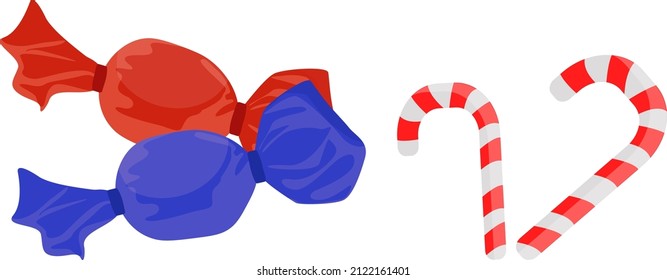 Milk candy, illustration, vector on a white background.