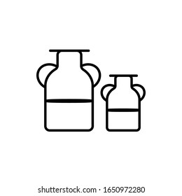 milk canister on white background 