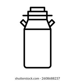 Milk Canister Vector Line Icon Design
