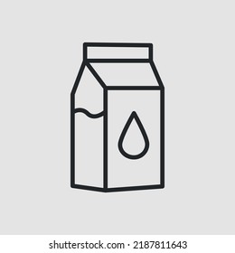 Milk carton box icon. Simple carton package icon for social media, app and web design. Vector illustration