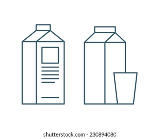 Milk Carton Box Icon Symbol