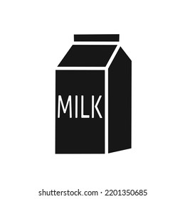 milk carton box icon with trendy design