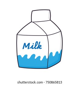 Milk carton box isolated
