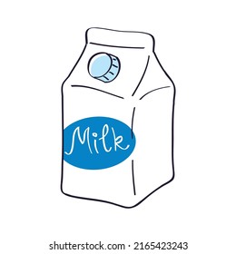 Milk Carton Box Isolated Cartoon Vector Illustration