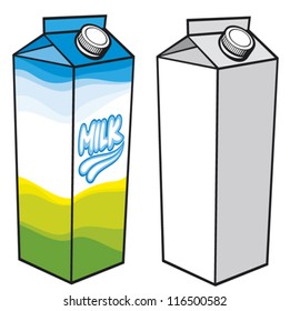 milk carton box with screw cap