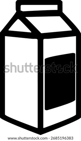 Milk Carton Box Vector Illustration.