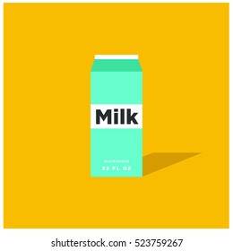 Milk Carton (Flat Style Vector Illustration)