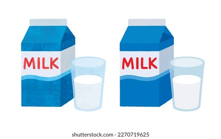 Milk carton and glass of milk