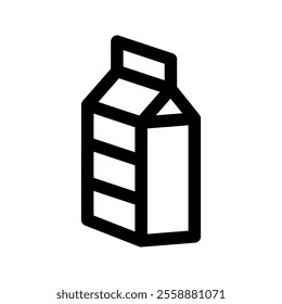 Milk carton icon, beverage, drink, vector illustration