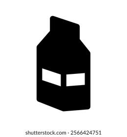 Milk carton icon, beverage, drink, vector illustration