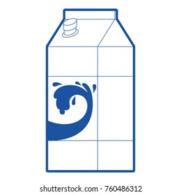 milk carton icon in blue silhouette