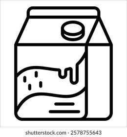 Milk Carton Icon Element For Design