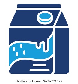 Elemento de ícone de caixa de leite para design