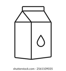 Milk carton icon Outline vector line symbol