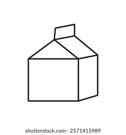 Milk carton icon Thin line vector