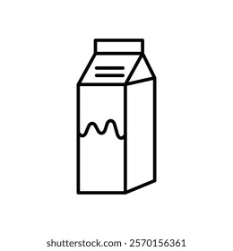 Milk carton icon Vector logo set flat