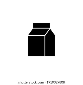 Milk Carton Icon - Vector Simple Illustration