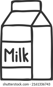 milk carton icon vector with white background