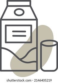Milk carton, illustration, vector on a white background.