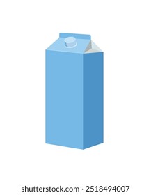 Milk carton isolated on white background. Vector illustration with tetrapack with lid. stock illustration