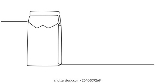 Milk Carton line art drawing, Milk Box Continuous Line Illustration, Milk Box Neon Continuous Line Icon, Carton drink design, Daily Diaries Continuous Line Editable Icon