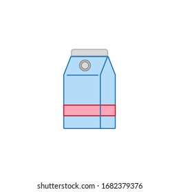 milk carton on white background